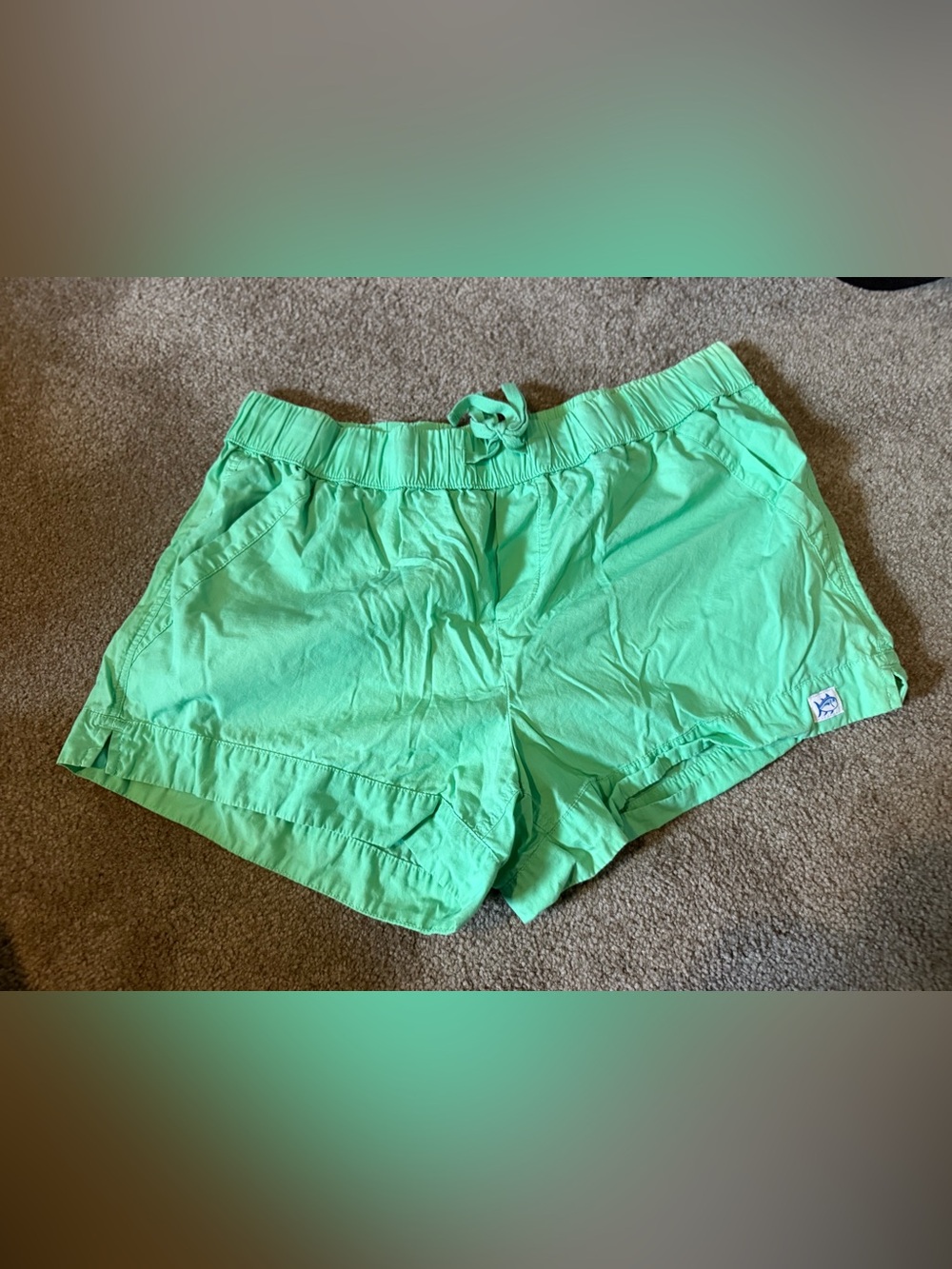Southern Tide Mint Green Athletic Drawstring Shorts